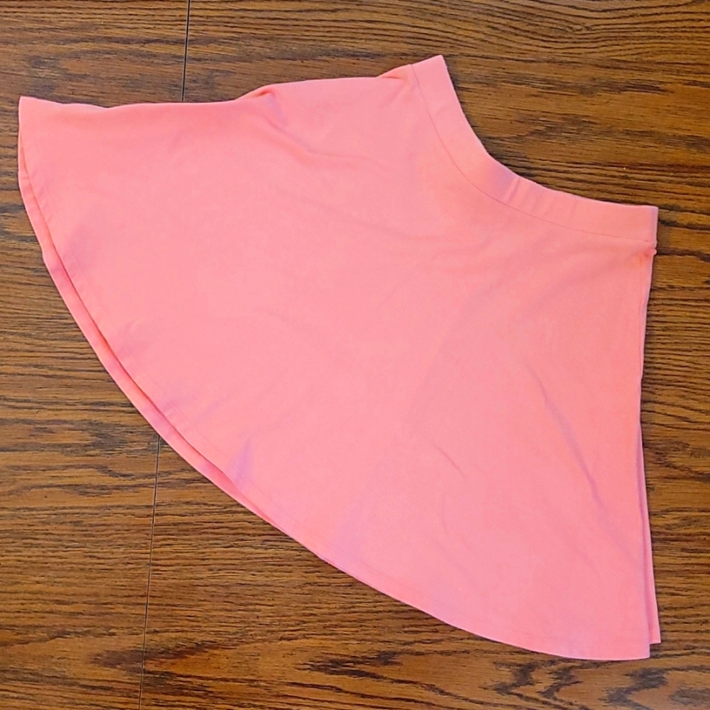 Coral Skater Skirt - Vibrant, Bright, Summer
